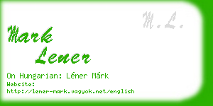 mark lener business card